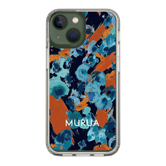 Slim Protection Case［ MURUA - Print - Blue × Orange ］