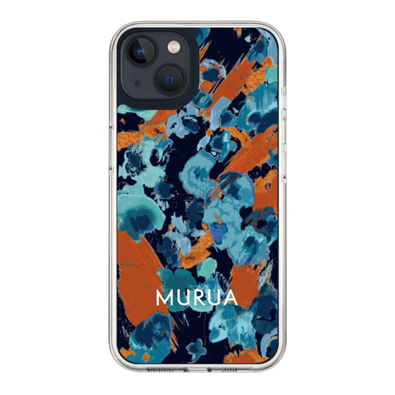 Slim Protection Case［ MURUA - Print - Blue × Orange ］
