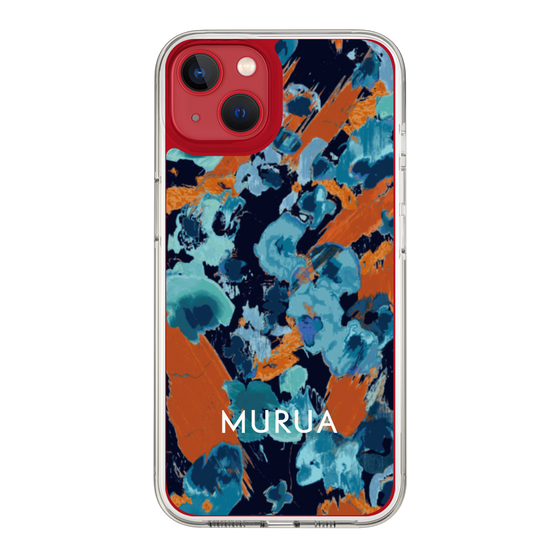 Slim Protection Case［ MURUA - Print - Blue × Orange ］