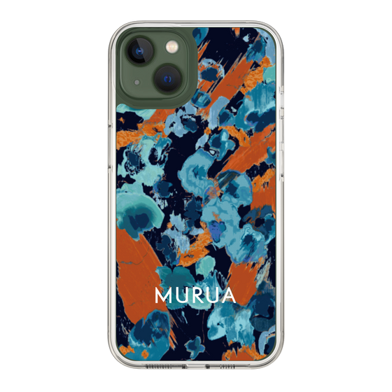 Slim Protection Case［ MURUA - Print - Blue × Orange ］