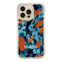 Slim Protection Case［ MURUA - Art print - Navy × Orange ］