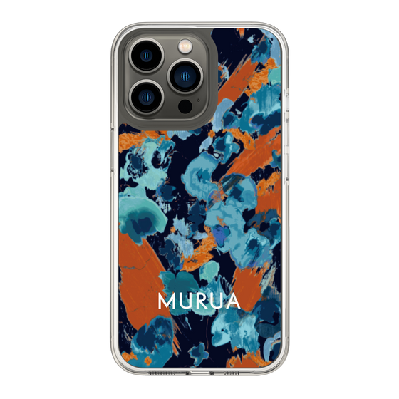 Slim Protection Case［ MURUA - Print - Blue × Orange ］