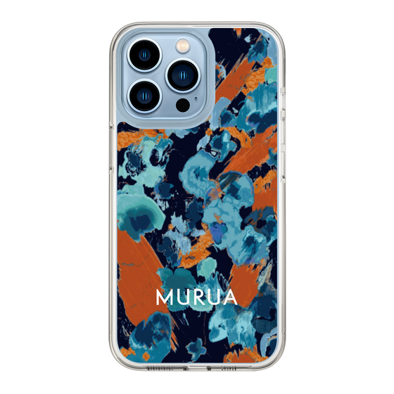 Slim Protection Case［ MURUA - Print - Blue × Orange ］