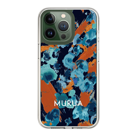 Slim Protection Case［ MURUA - Print - Blue × Orange ］