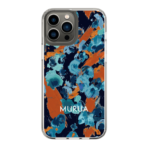 Slim Protection Case［ MURUA - Print - Blue × Orange ］