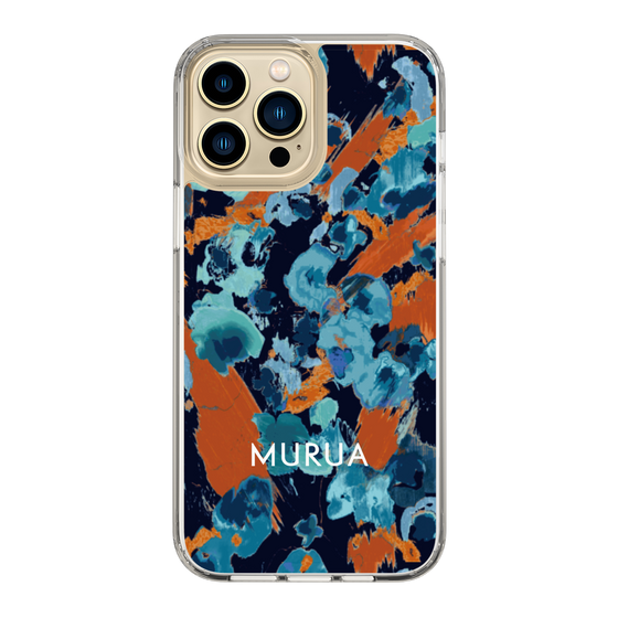 Slim Protection Case［ MURUA - Print - Blue × Orange ］