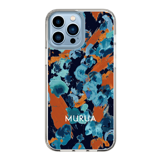 Slim Protection Case［ MURUA - Print - Blue × Orange ］