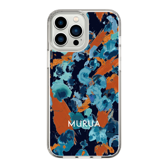 Slim Protection Case［ MURUA - Print - Blue × Orange ］