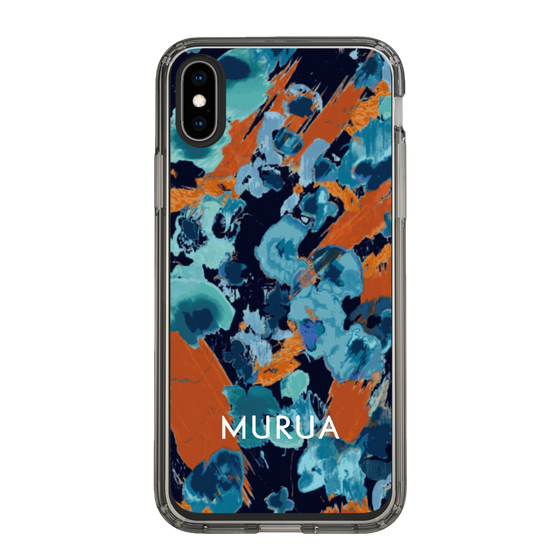 Slim Protection Case［ MURUA - Print - Blue × Orange ］