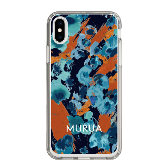 Slim Protection Case［ MURUA - Print - Blue × Orange ］