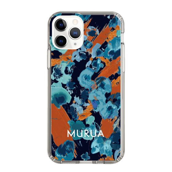 Slim Protection Case［ MURUA - Print - Blue × Orange ］