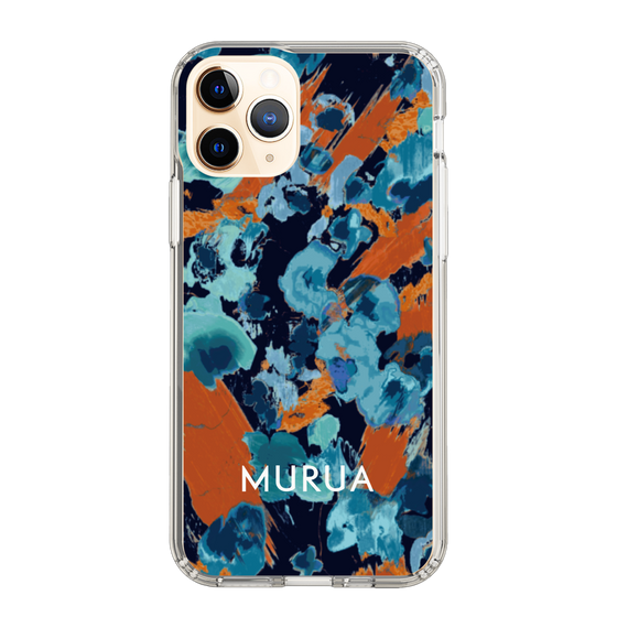 Slim Protection Case［ MURUA - Print - Blue × Orange ］