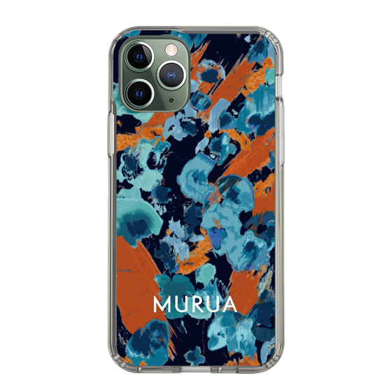 Slim Protection Case［ MURUA - Print - Blue × Orange ］