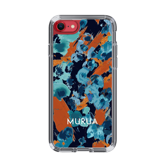 Slim Protection Case［ MURUA - Art print - Navy × Orange ］