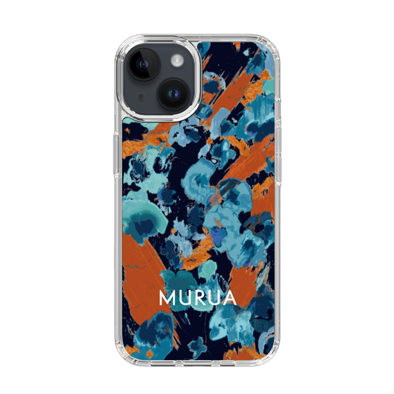 Slim Protection Case［ MURUA - Print - Blue × Orange ］