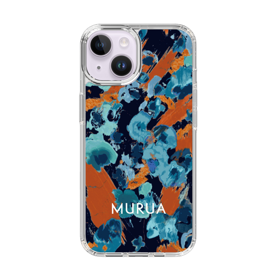 Slim Protection Case［ MURUA - Print - Blue × Orange ］