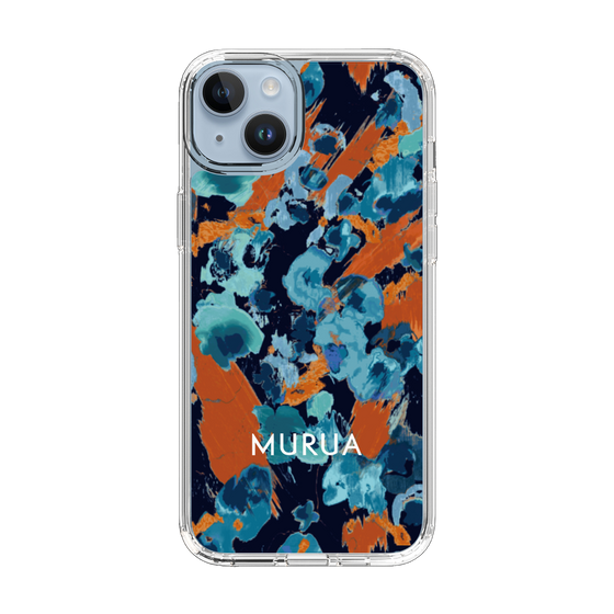 Slim Protection Case［ MURUA - Print - Blue × Orange ］