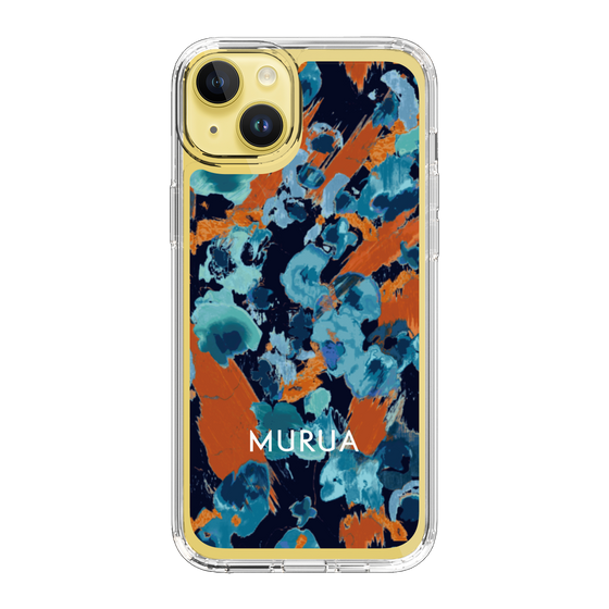 Slim Protection Case［ MURUA - Print - Blue × Orange ］