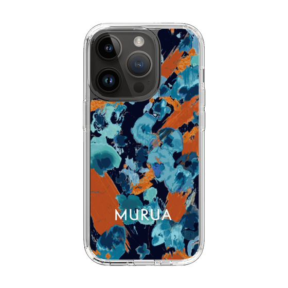Slim Protection Case［ MURUA - Print - Blue × Orange ］
