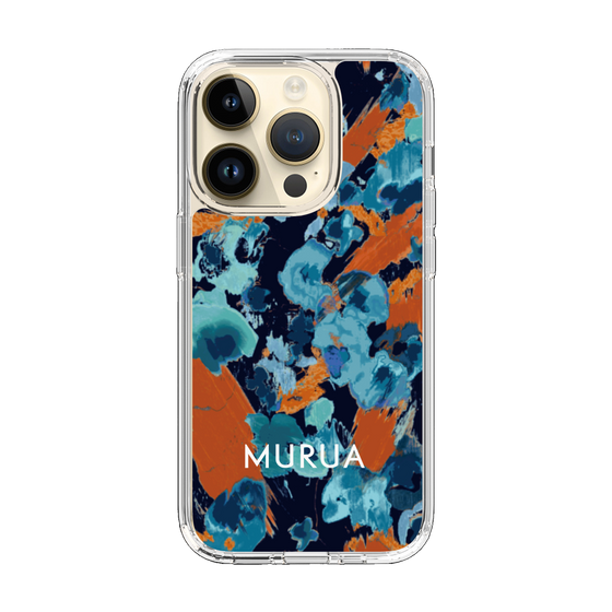Slim Protection Case［ MURUA - Print - Blue × Orange ］