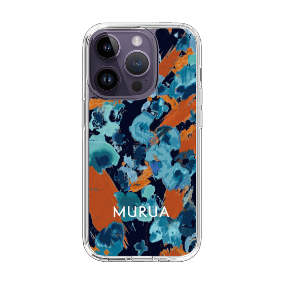 Slim Protection Case［ MURUA - Print - Blue × Orange ］