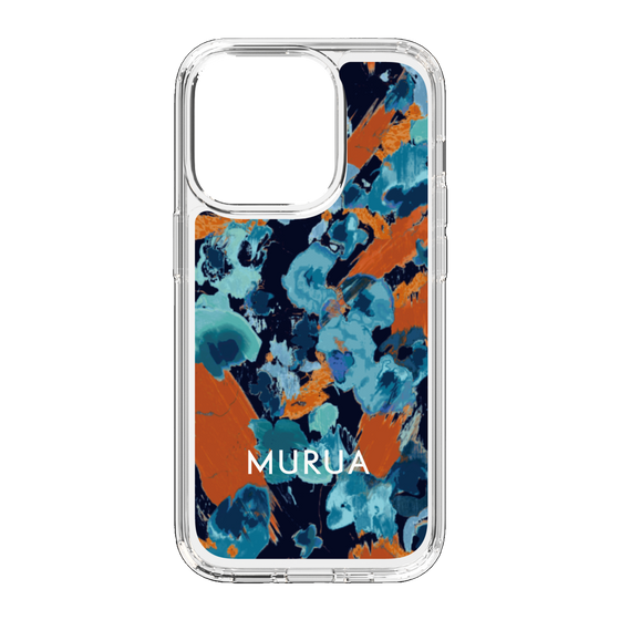 Slim Protection Case［ MURUA - Print - Blue × Orange ］