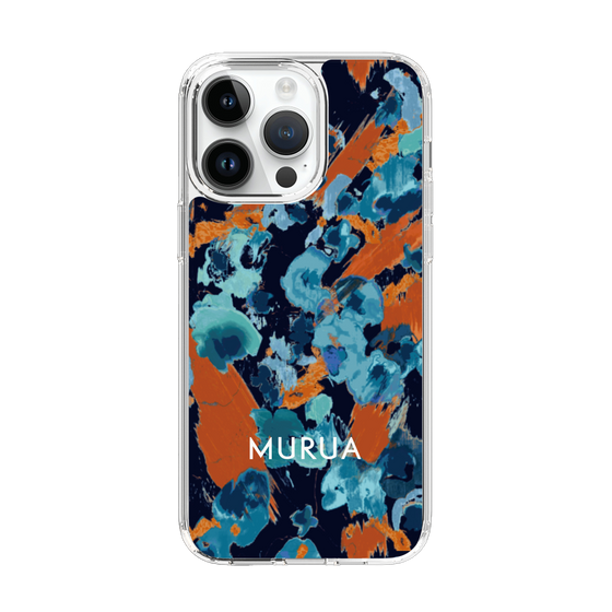 Slim Protection Case［ MURUA - Print - Blue × Orange ］