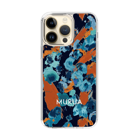Slim Protection Case［ MURUA - Print - Blue × Orange ］
