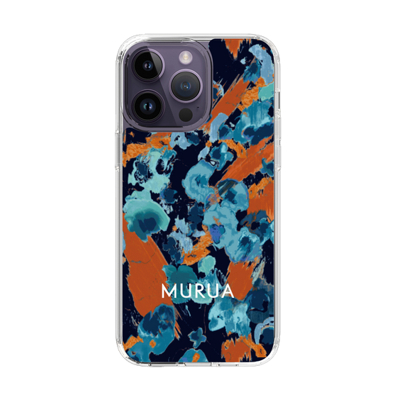 Slim Protection Case［ MURUA - Print - Blue × Orange ］