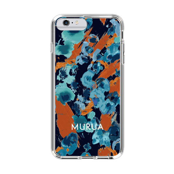 Slim Protection Case［ MURUA - Print - Blue × Orange ］