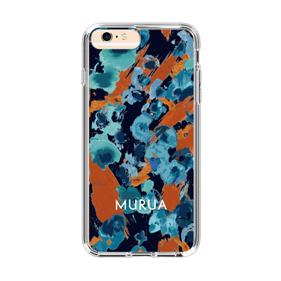 Slim Protection Case［ MURUA - Print - Blue × Orange ］