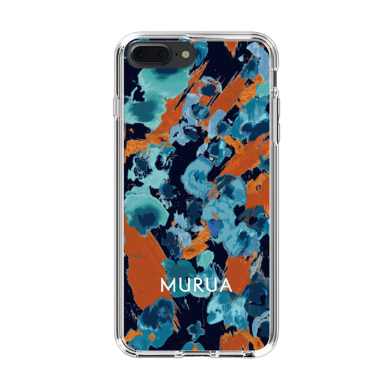 Slim Protection Case［ MURUA - Print - Blue × Orange ］