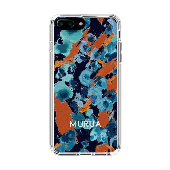 Slim Protection Case［ MURUA - Print - Blue × Orange ］