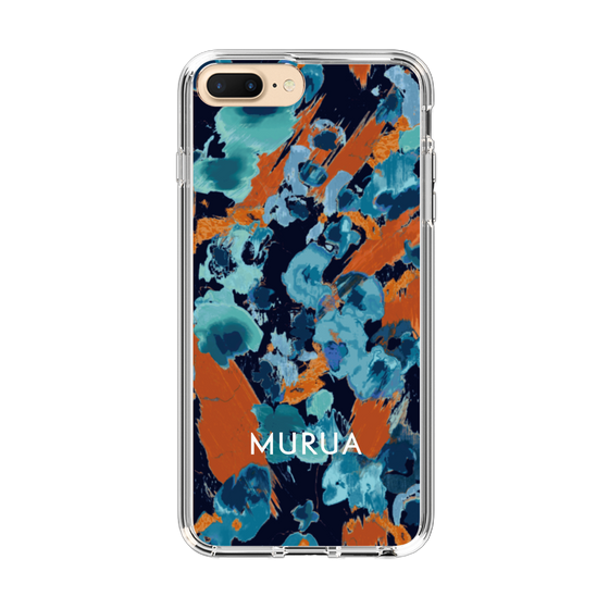 Slim Protection Case［ MURUA - Print - Blue × Orange ］