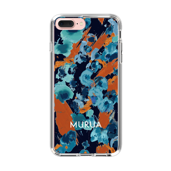Slim Protection Case［ MURUA - Print - Blue × Orange ］
