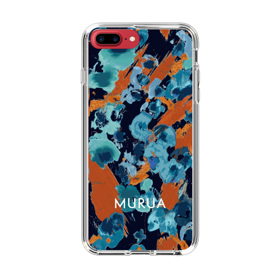 Slim Protection Case［ MURUA - Print - Blue × Orange ］