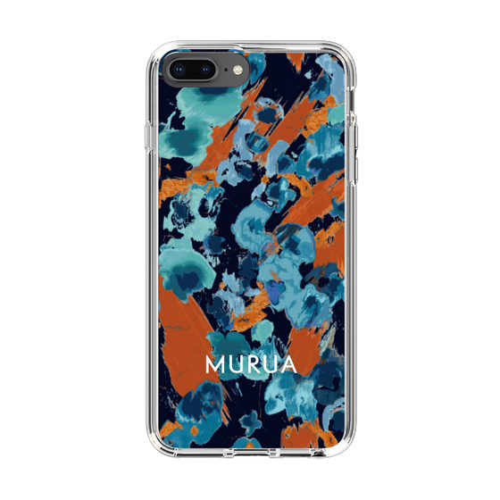 Slim Protection Case［ MURUA - Print - Blue × Orange ］