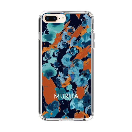 Slim Protection Case［ MURUA - Print - Blue × Orange ］