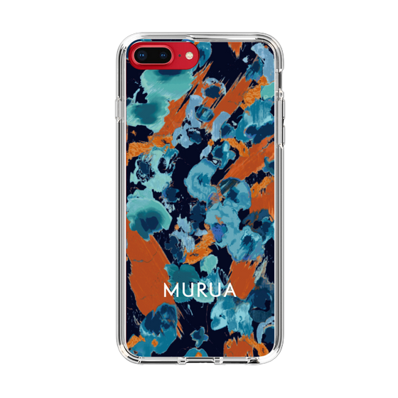 Slim Protection Case［ MURUA - Print - Blue × Orange ］