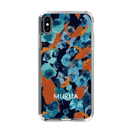 Slim Protection Case［ MURUA - Art print - Navy × Orange ］