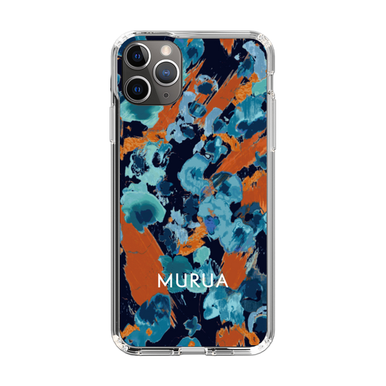 Slim Protection Case［ MURUA - Print - Blue × Orange ］