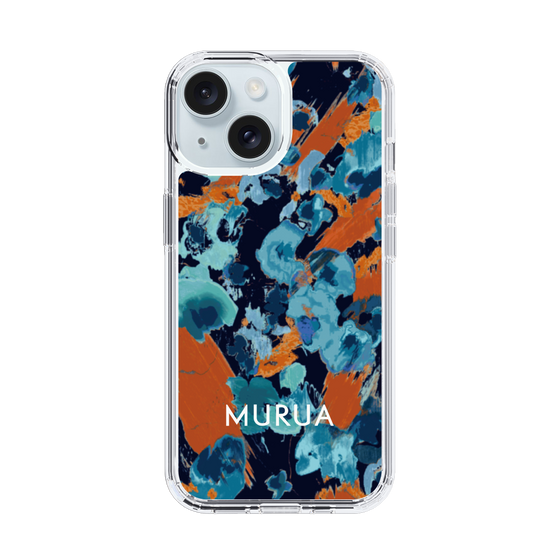 Slim Protection Case［ MURUA - Art print - Black × Orange ］
