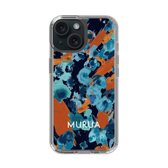 Slim Protection Case［ MURUA - Art print - Black × Orange ］