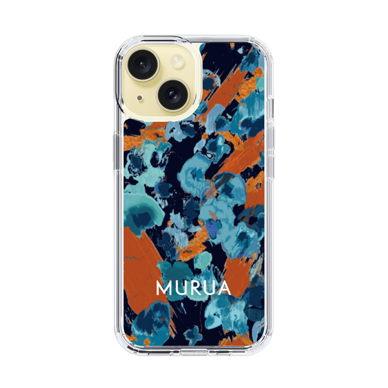 Slim Protection Case［ MURUA - Art print - Black × Orange ］