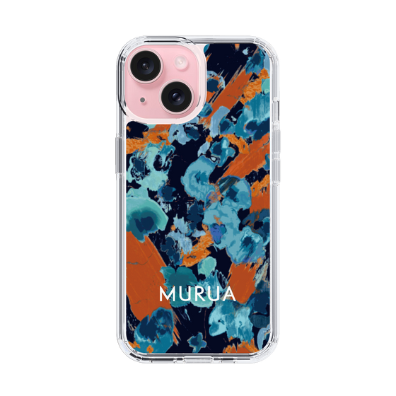 Slim Protection Case［ MURUA - Art print - Black × Orange ］