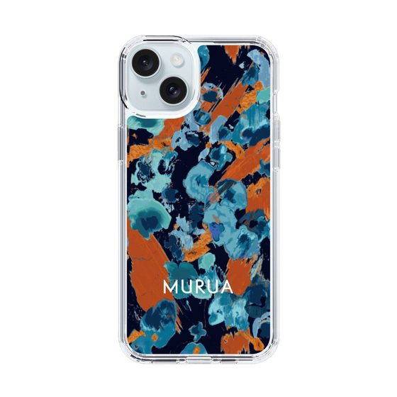 Slim Protection Case［ MURUA - Art print - Black × Orange ］