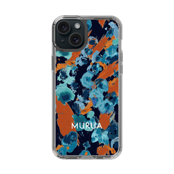 Slim Protection Case［ MURUA - Art print - Black × Orange ］