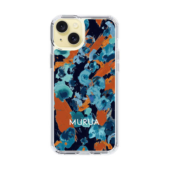 Slim Protection Case［ MURUA - Art print - Black × Orange ］