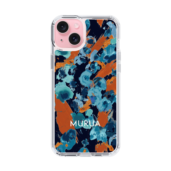 Slim Protection Case［ MURUA - Art print - Black × Orange ］