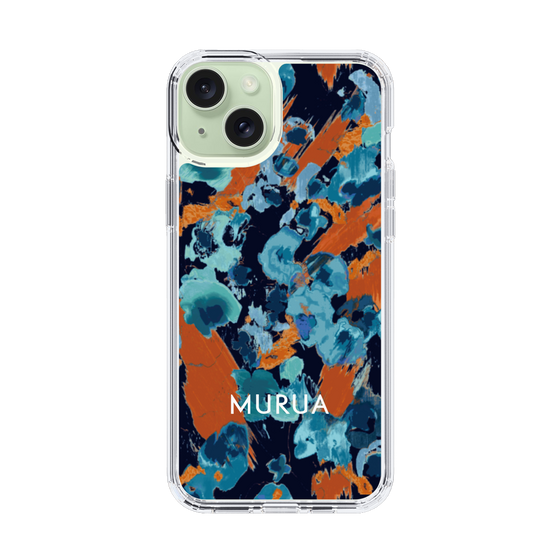 Slim Protection Case［ MURUA - Art print - Black × Orange ］